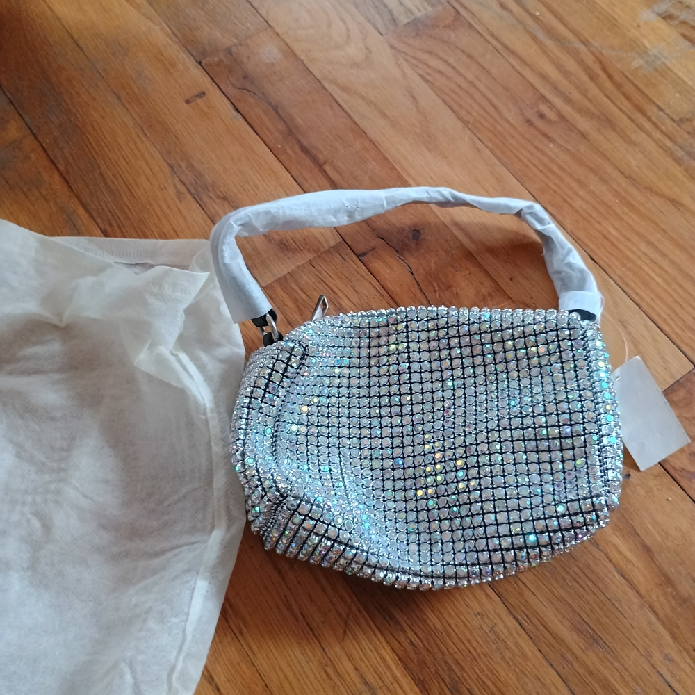 Sparkling Silver Crystal Women's Clutch